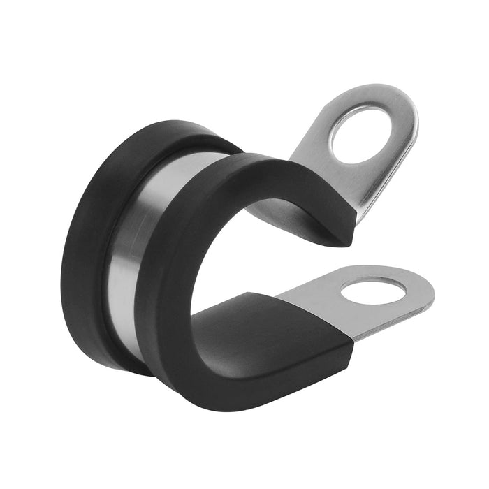 Hose Clamp P-Clip (Only) | ID16mm dia. Rubber Lined - NON MAGNETIC