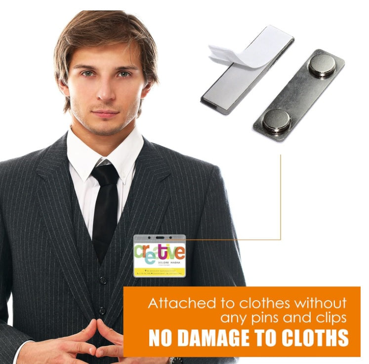 Neodymium Name Tag and Badge Plastic ID Holder FRENERGY