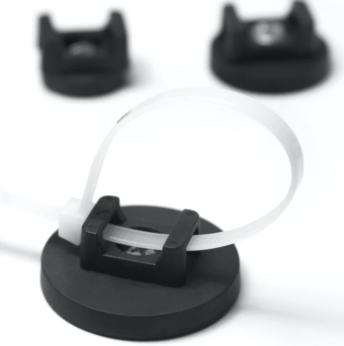 Rubber Coated Pot Magnet 66mm | Cable Tie Mouting Magnet