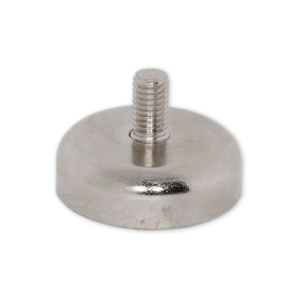 Neodymium Male Thread Pot Magnet -  D25mm dia. M5 (22kg)