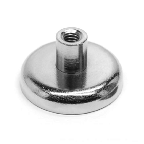 Neodymium Female Thread Pot Magnet - D16mm dia. M4 (5.5kg)