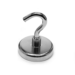 Neodymium Hook Magnet - D25mm dia. (22kg)