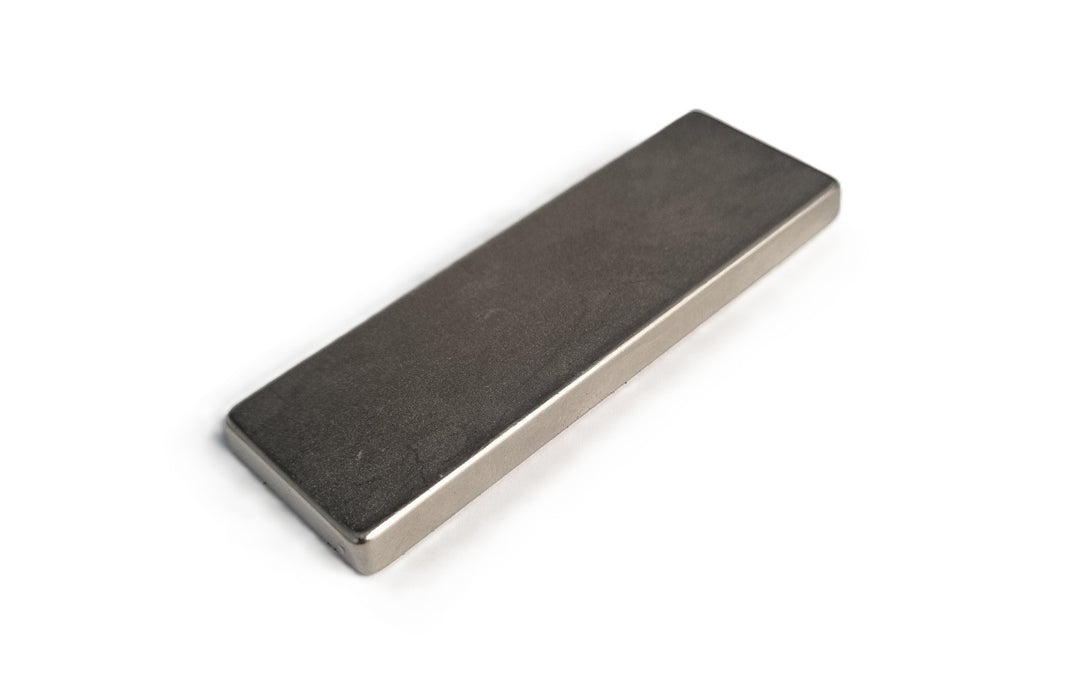 Neodymium Block Magnet - 76.2mm x 25.4mm x 6.35mm | N42 | Nickel Coating