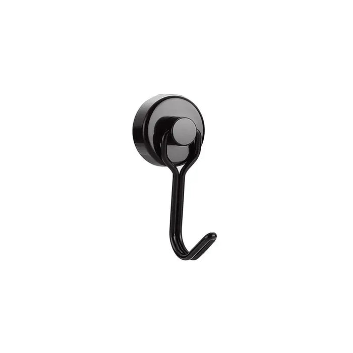 Neodymium Swivel Hook Magnet - D25mm dia | BLACK | 22kg pull force