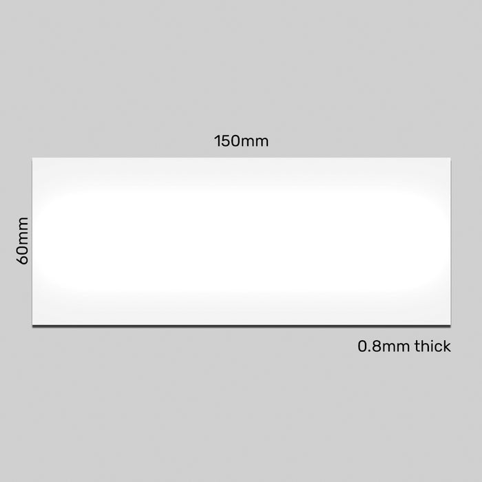 Pack of 10 Rewritable White Magnetic Labels – 150mm x 60mm x 0.8mm
