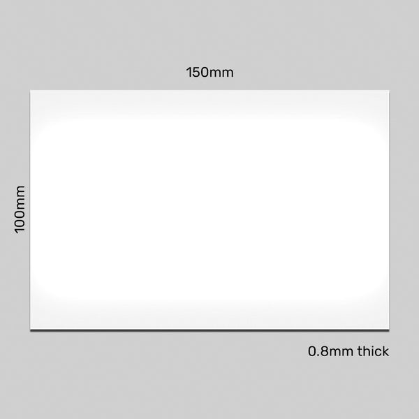 Non-Rewritable White Magnetic Label – 150mm x 100mm x 0.8mm