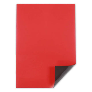 Magnetic Sheet RED A4 size X 0.8mm