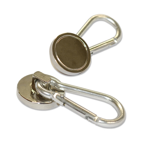 Magnetic Carabiner Hook Magnet | 25mm diameter | Hang banner & signs