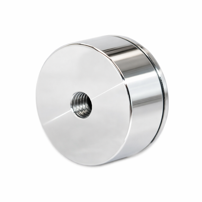 Female Thread Neodymium Pot Magnet | Steel Encased | 30mm x 16mm with ¼”-28 UNF Threaded Hole | N50