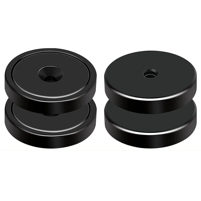 Neodymium Countersunk Pot Magnet - D25mm dia. (14kg) | Black Epoxy Coated | Rust Resistant | 1 piece only