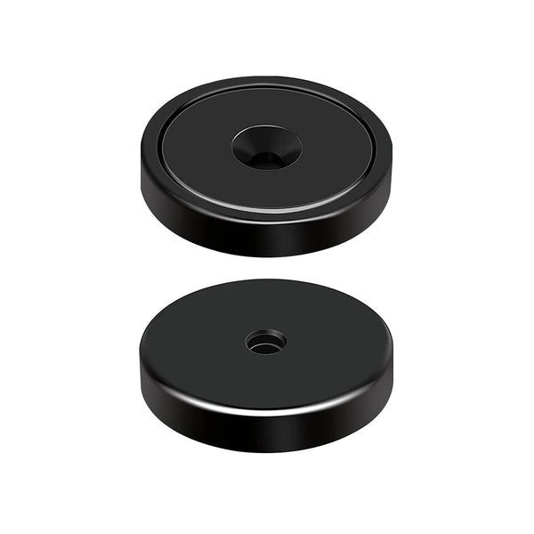 Neodymium Countersunk Pot Magnet - D32mm dia. (25kg) | Black Epoxy Coated | Rust Proof