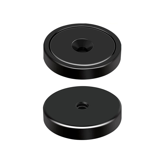 Neodymium Countersunk Pot Magnet - D25mm dia. (14kg) | Black Epoxy Coated | Rust Resistant | 1 piece only