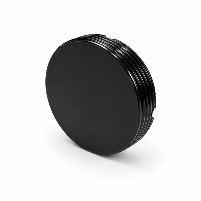 Neodymium Threaded Pot Magnet – D36mm x 8mm | Black Epoxy Coating