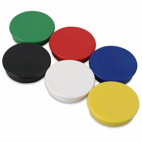 Magnetic Button | 6 pack | RAINBOW PACK | Paper & Memo Holder