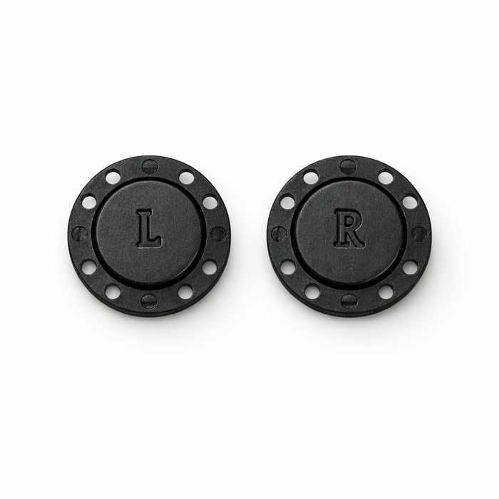 Magnetic Button Sewing Fastener (North/South Pair) 22mm Diameter | Black