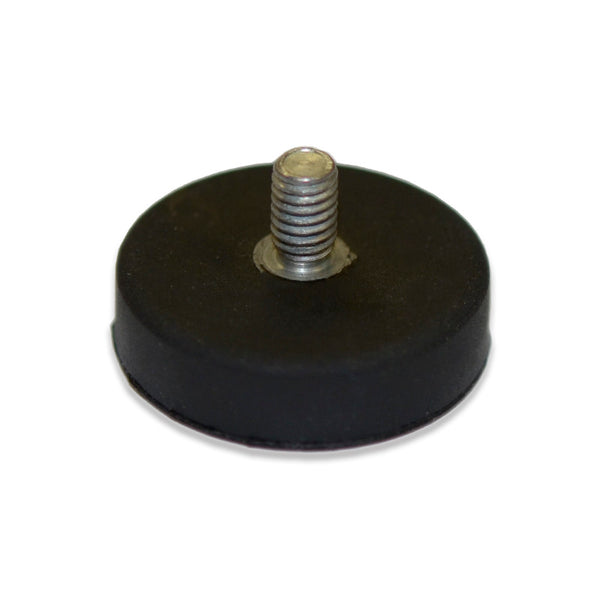 Rubber Coated Pot Magnet 22mm | M4 Male Thread