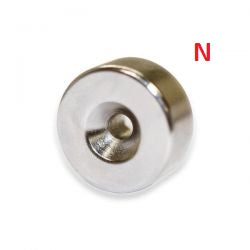 Neodymium Countersunk Ring Magnet - OD25mm x 10mm C/hole d12/6 | NORTH
