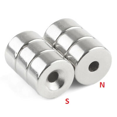 Neodymium Countersunk Ring Magnet - OD12.5mm x 6mm C/hole d3/d9 | SOUTH
