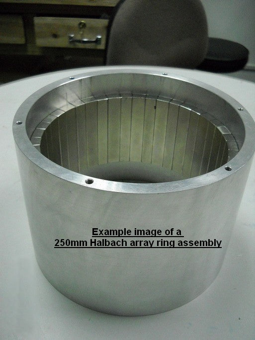 Halbach Array Magnets 250mm x 60mm k=4 (Assembled) | Made To Order