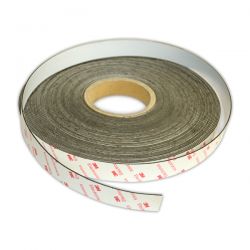 Non-Magnetic 3M Self Adhesive Steel Tape | White | 30M x 12.5mm x 1mm roll