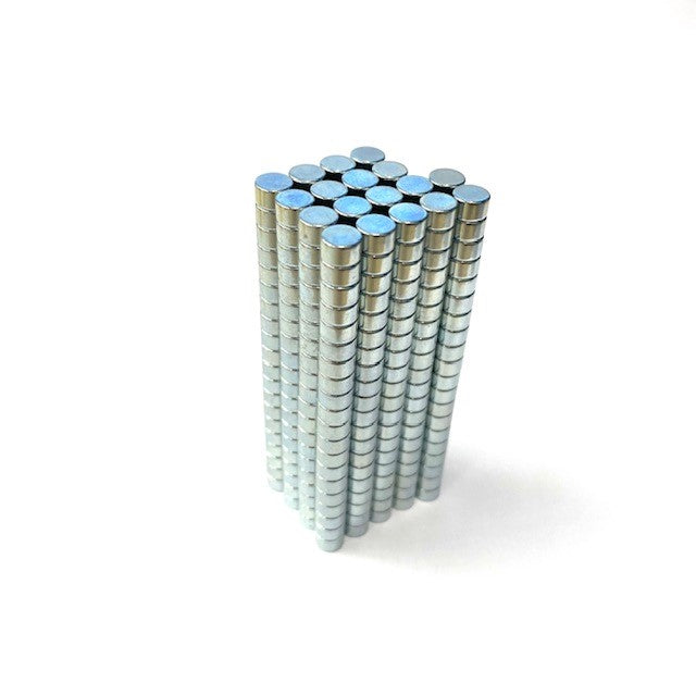 Neodymium Disc Magnet 5mm x 3mm, ZINC, N48SH, Max ≤150°C