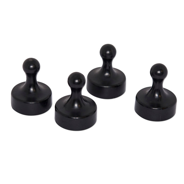 Neodymium Whiteboard Pin Magnet D29mm | BLACK | 4 pack