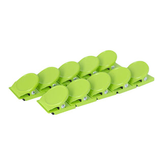 Magnetic Clips | LIME GREEN | Pack of 10 | Hold papers, memos, photos