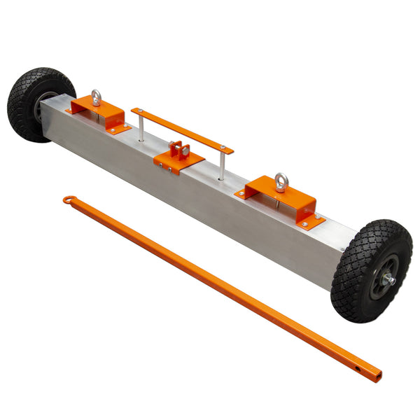 3-in-1 Magnetic Sweeper 48" with Release | Mount, Hang or Tow | Forklift & Vehicle