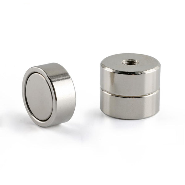 Neodymium Pot Magnet | Diameter 20mm | M6 Internal Thread | Pull Force 4kg