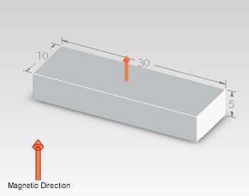 Neodymium Block Magnet - 35mm x 11mm x 5mm | N52