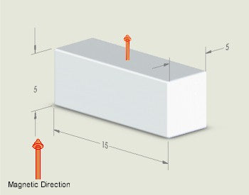 Neodymium Block Magnet 15x5x5mm N45