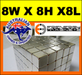 Neodymium Block Magnet 8x8x8mm N45