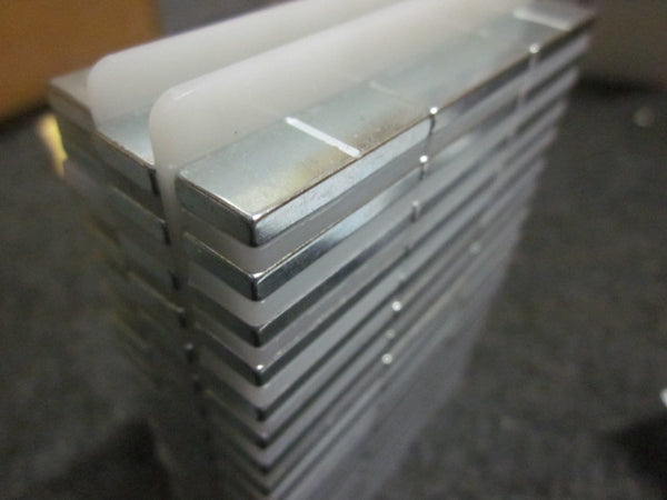 Neodymium Block Magnet 25.4x9.53x3.2mm Zinc Coated N50M | High Temperature ≤100ºC