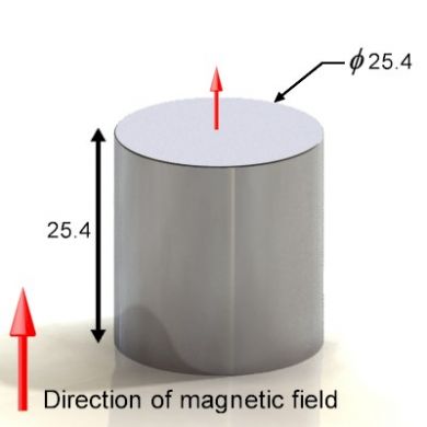 Neodymium Cylinder Magnet 25.4mm x 25.4mm N42