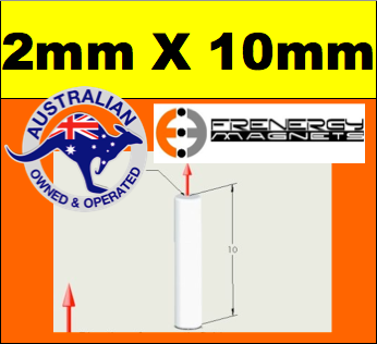 Neodymium Cylinder Magnet 2mm x 10mm N50