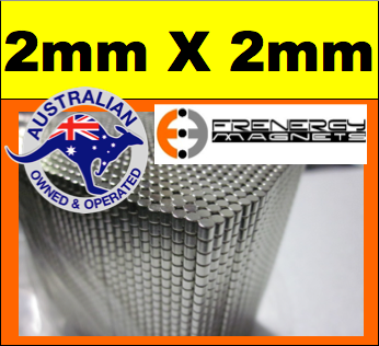 Neodymium Cylinder Magnet 2mm x 2mm N48 | Pack of 100pcs