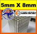 Neodymium Cylinder Magnet 5mm x 8mm N45