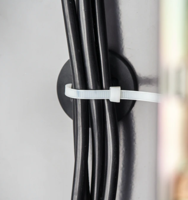 Rubber Coated Pot Magnet 43mm | Cable Tie Mouting Magnet