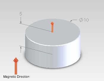 Neodymium Disc Magnet 10mm x 5mm N42