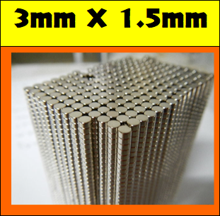 Neodymium Disc Magnet 3mm x 1.5mm N50 | Pack of 100pcs