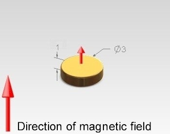 Neodymium Disc Magnet 3mm x 1mm N50 GOLD