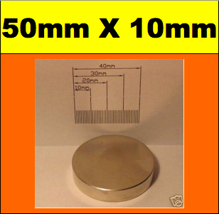 Neodymium Disc Magnet 50mm x 10mm N45
