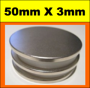 Neodymium Disc Magnet 50mm x 3mm N35