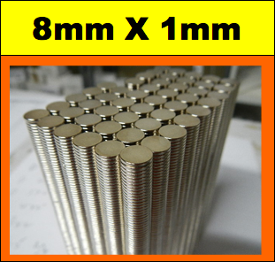 Neodymium Disc Magnet 8mm x 1.5mm N35