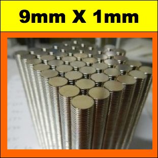 Neodymium Disc Magnet 9mm x 1mm N50