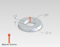 Neodymium Ring Magnet OD10mm x H1.5mm | Hole 5mm N42