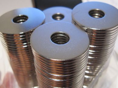 Neodymium Ring Magnet OD24mm x H2mm | Hole 7mm N35