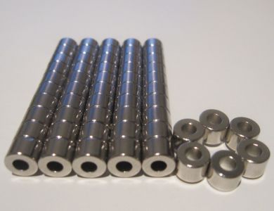 Neodymium Ring Magnet OD5mm x H4mm | Hole 2.5mm | N42UH | High Temperature ≤180ºC | Diametrically magnetized