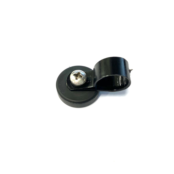 Rubber Coated Pot Magnet 22mm | Nylon P Clamp