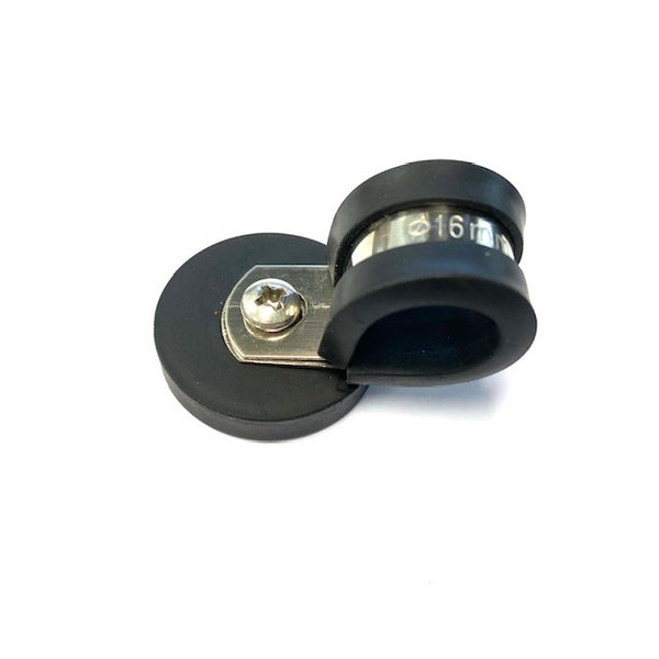 Rubber Coated Pot Magnet 31mm | Rubber-lined P Clamp